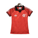 Camiseta Flamengo Lifestyle 24/25 - Versión Aficionada para Mujer - Roja y Blanca