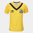 Camiseta Santos III 2024 (sin número) Umbro para mujer, versión para fans - Amarillo + Negro