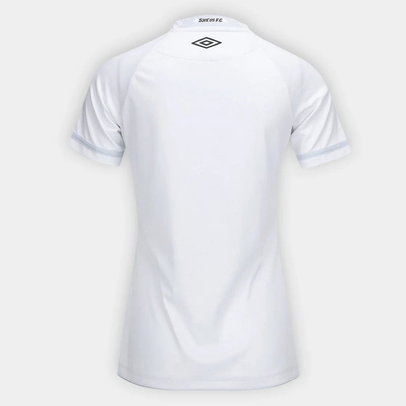 Camiseta de local del Santos 25/26 (sin número) Player Umbro para mujer - Blanco + Gris
