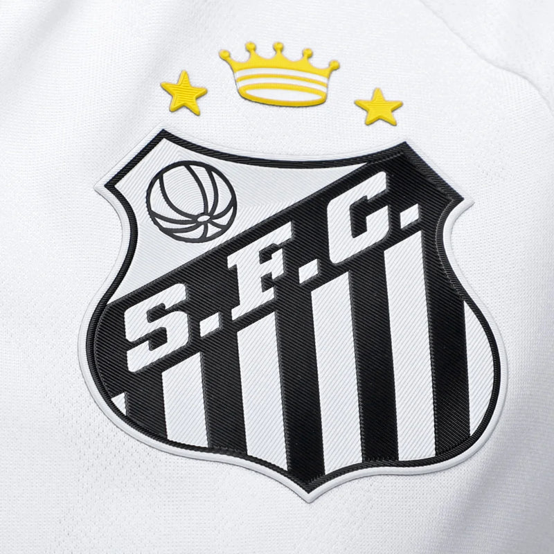 Camiseta de local del Santos 25/26 (sin número) Player Umbro para mujer - Blanco + Gris