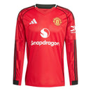 Camisa Manchester United 2025/26 I Home Manga Longa - Versão Torcedor