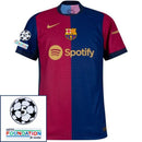 Barcelona Lamine Yamal 19 Home 2024/25 Patches UCL UEFA Foundation (Official Printing)