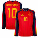 Spain Home Lamine Yamal 10 Fan Long Sleeve Shirt 2026-2027