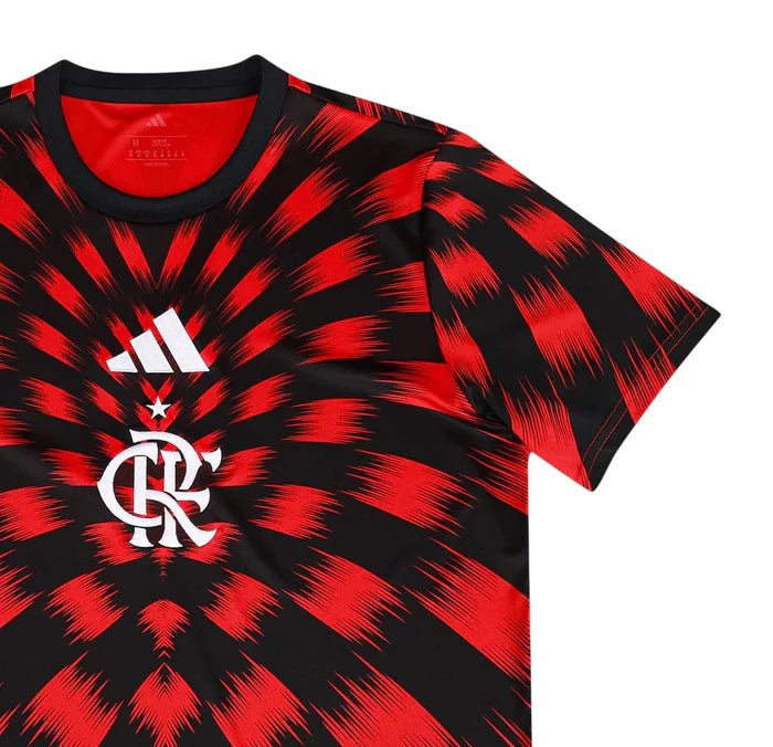Camiseta de prepartido del Flamengo 25/26 - Roja y negra