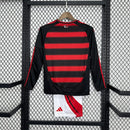 Kit Infantil Flamengo 2025/26 Home Manga Longa