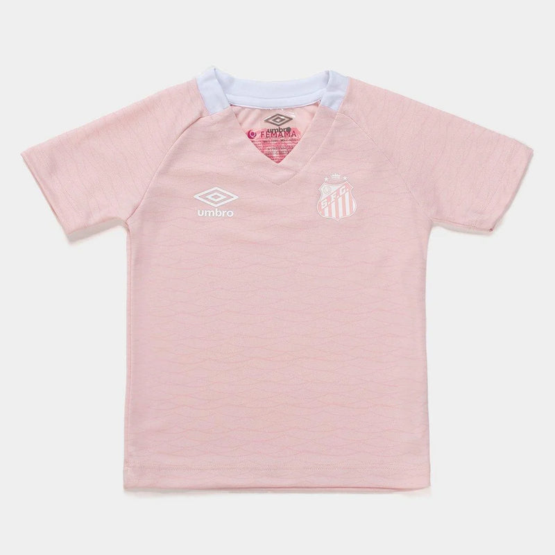 Camiseta rosa de fan del Santos, del 25/26 de octubre, Umbro para mujer - Rosa + Blanco