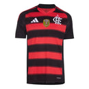 Camiseta Flamengo 1ª 25/26 - Roja y Negra + Parche Copa do Brasil
