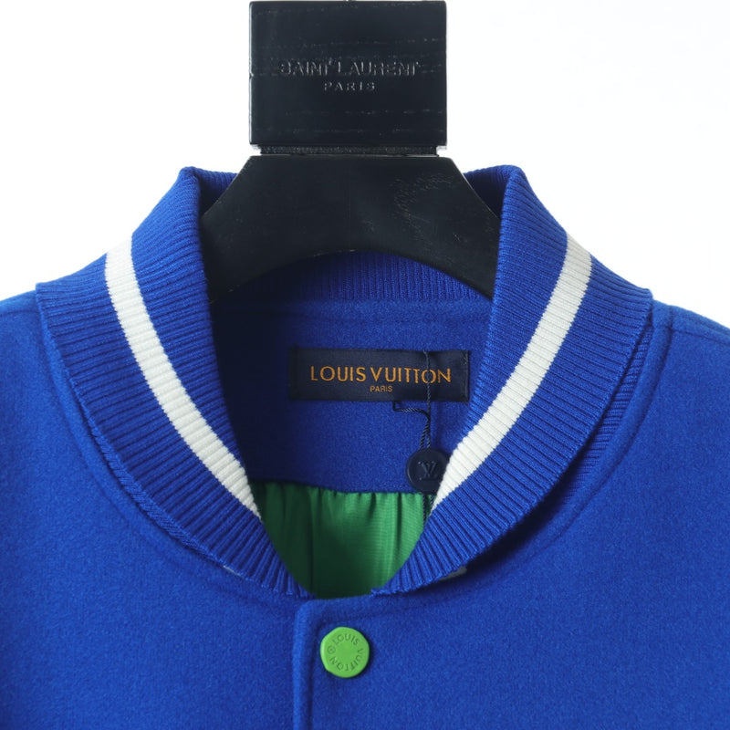 Chaqueta de béisbol empalmada con manga Louis Vuitton