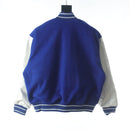 Givenchy GVC por MMW 21FW Chaqueta de béisbol de empalme de cuero de lana de gran bordado